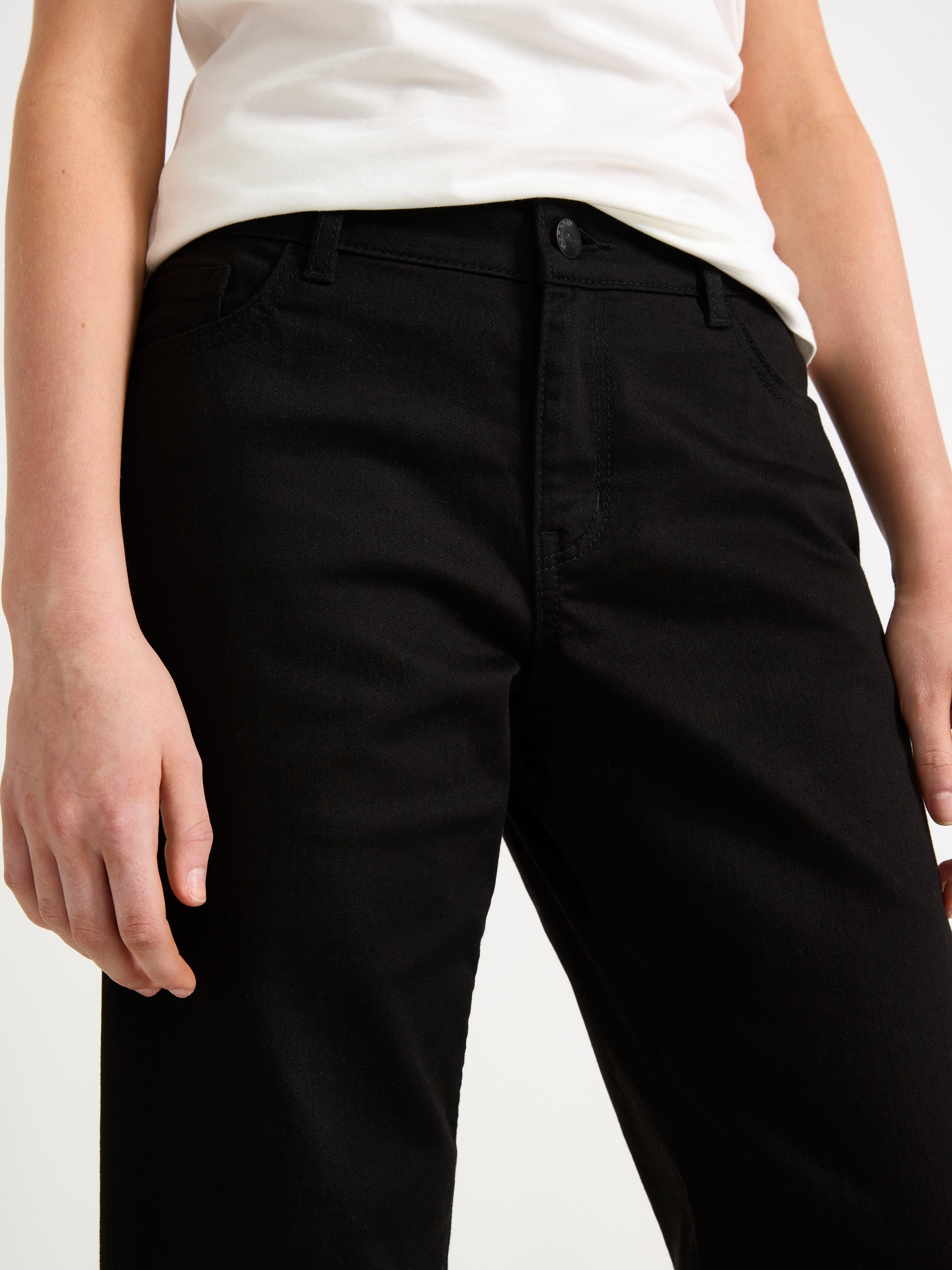 Calça jeans reta STELLA preta