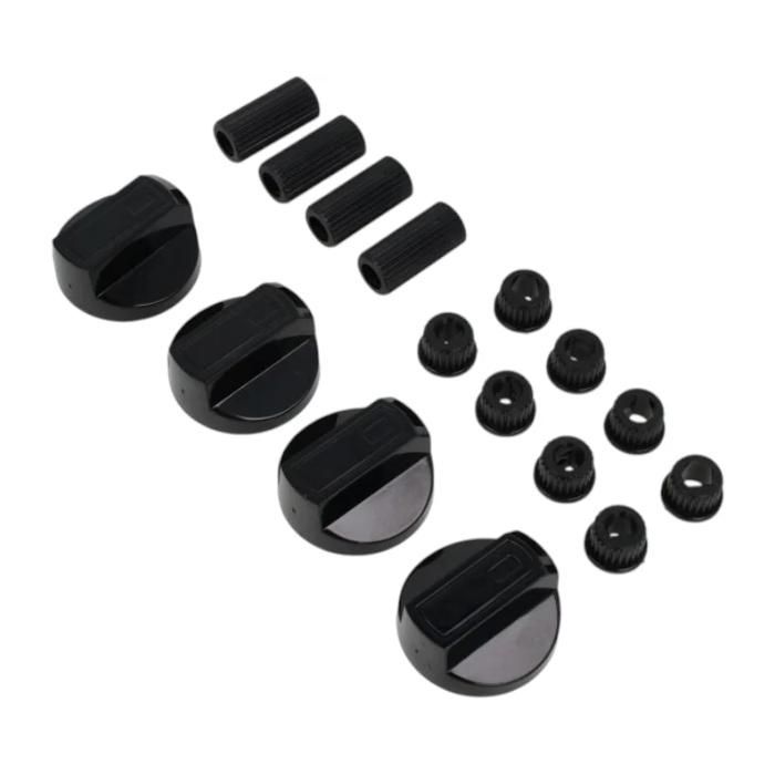 Conjunto de 4 botões universais pretos multieixos - Acessórios para Fogão - Botões