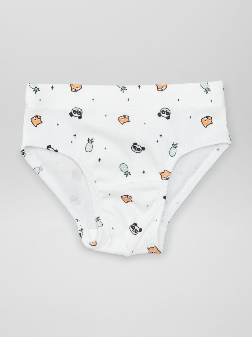 Set van 3 bedrukte slips - WIT