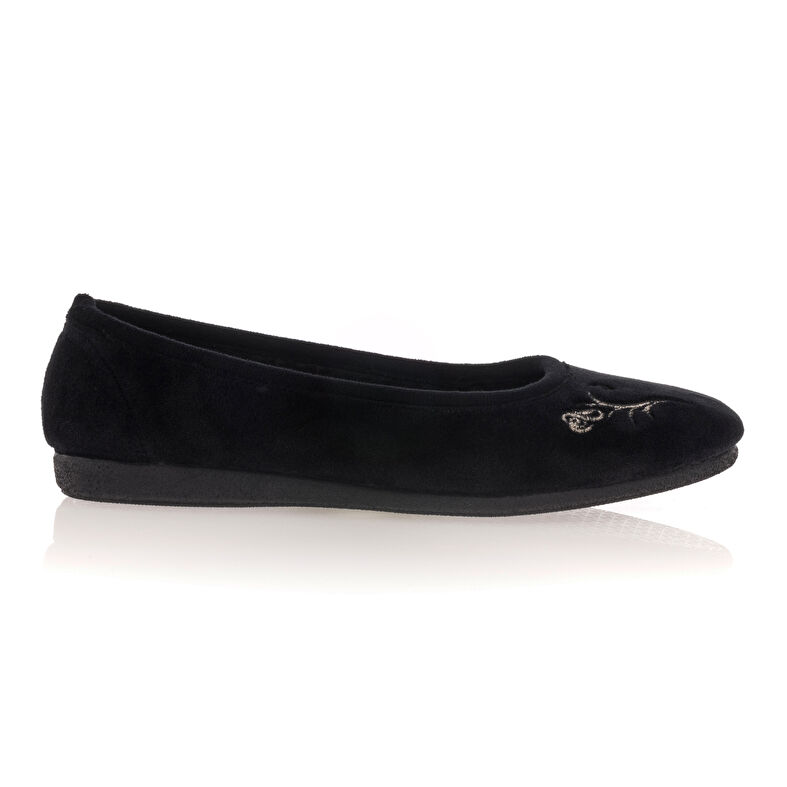 Pantuflas negras para mujer