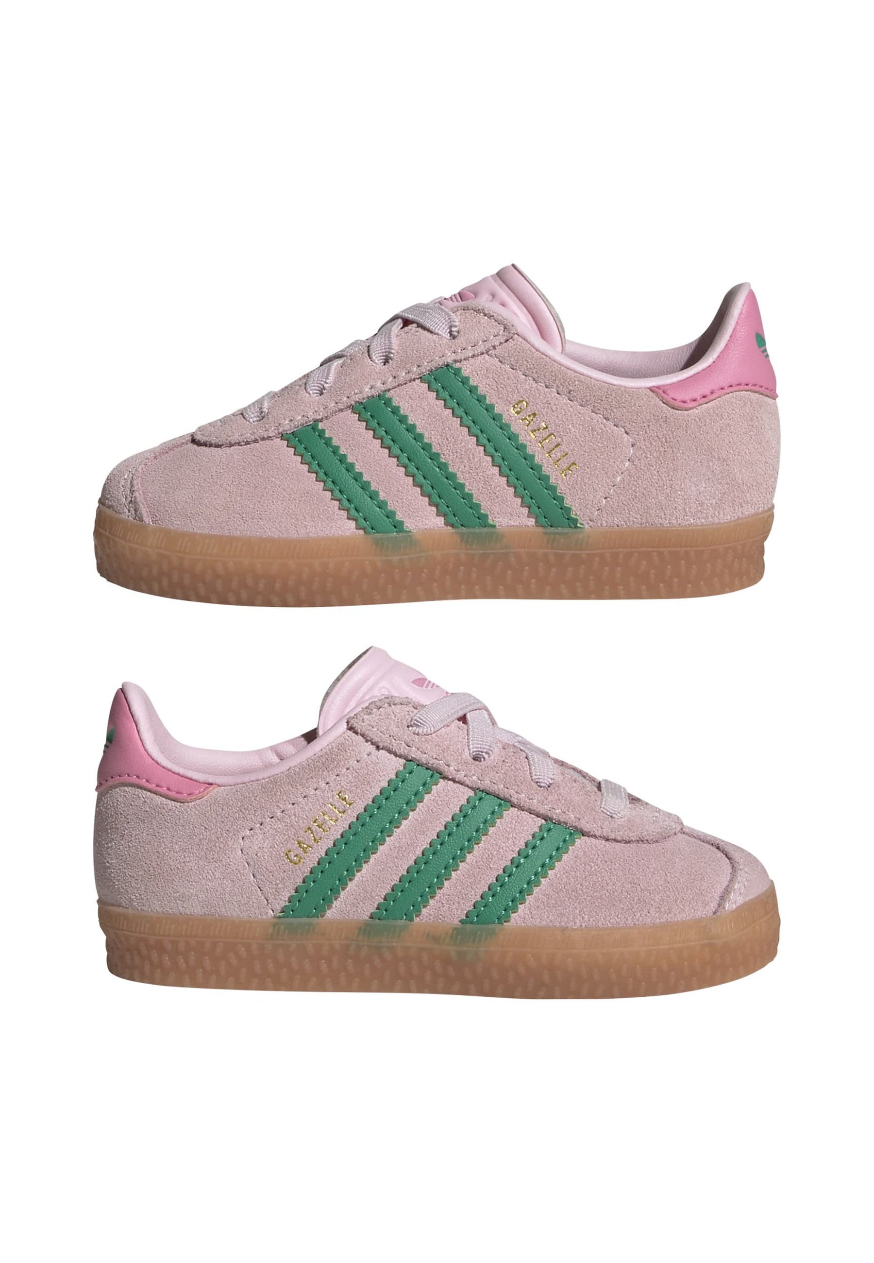 adidas Originals GAZELLE COMFORT CLOSURE LACETS ÉLASTIQUES ENFANT - Baskets - rose clair vert court rose bonheur