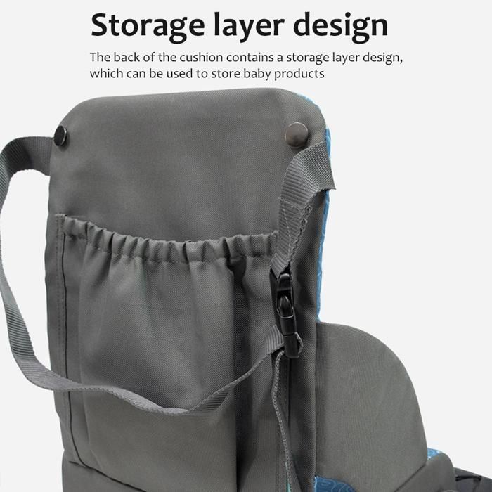 Vvikizy Siège Rehausseur Bébé 6 mois à 3 ans, Coussin Confortable et Imperméable, Harnais 3 points, Attachable à Chaise