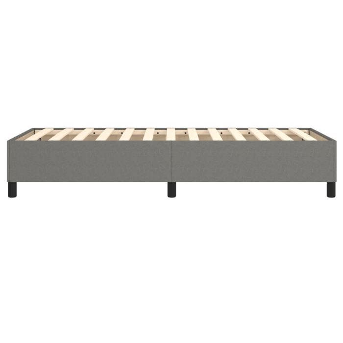 Base de cama de láminas con patas, estructura de cama de 90x190 cm, tela gris oscuro TDL0207104