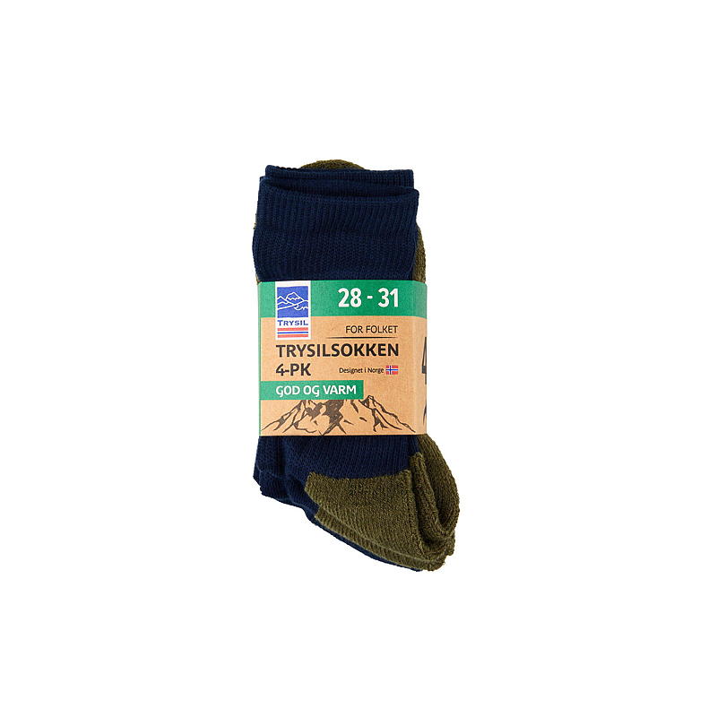 Calcetines Trysil, paquete de 4, talla 28/31. Buenos y cálidos.