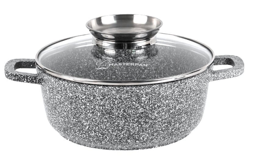 Garnek Granitowy 2.3L Z Pokrywką 20 Cm System Aroma Na Indukcję Gaz