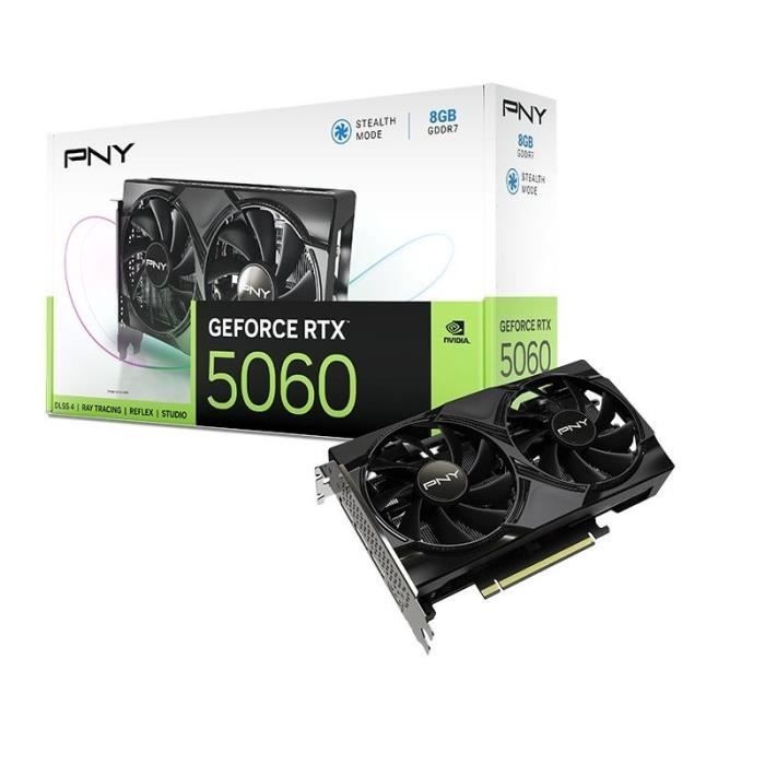PNY - Graphics Card - GEFORCE RTX™ 5060 - 8GB - Dual Fan - DLSS 4