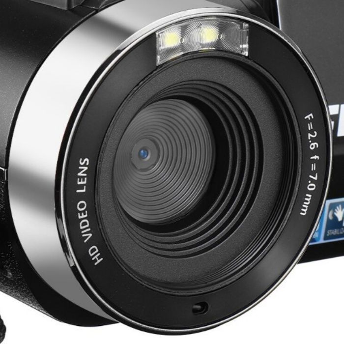 Videocámara digital, 1080p, 5 megapíxeles, pantalla HD de 3 pulgadas, zoom digital 18x, interfaz USB, portátil, negra