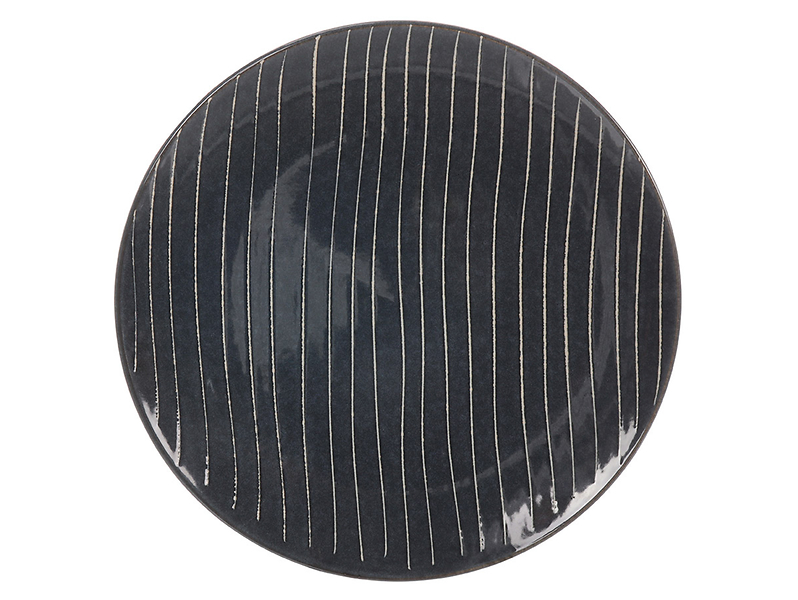 Talerz deserowy Norde Avenue ceramiczny szary