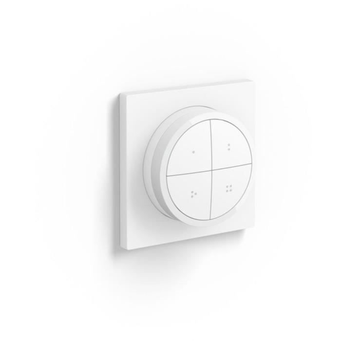 Télécommande Tap Dial Switch - PHILIPS HUE - Blanc - Contrôle plusieurs pièces - Compatible Alexa - Intérieur