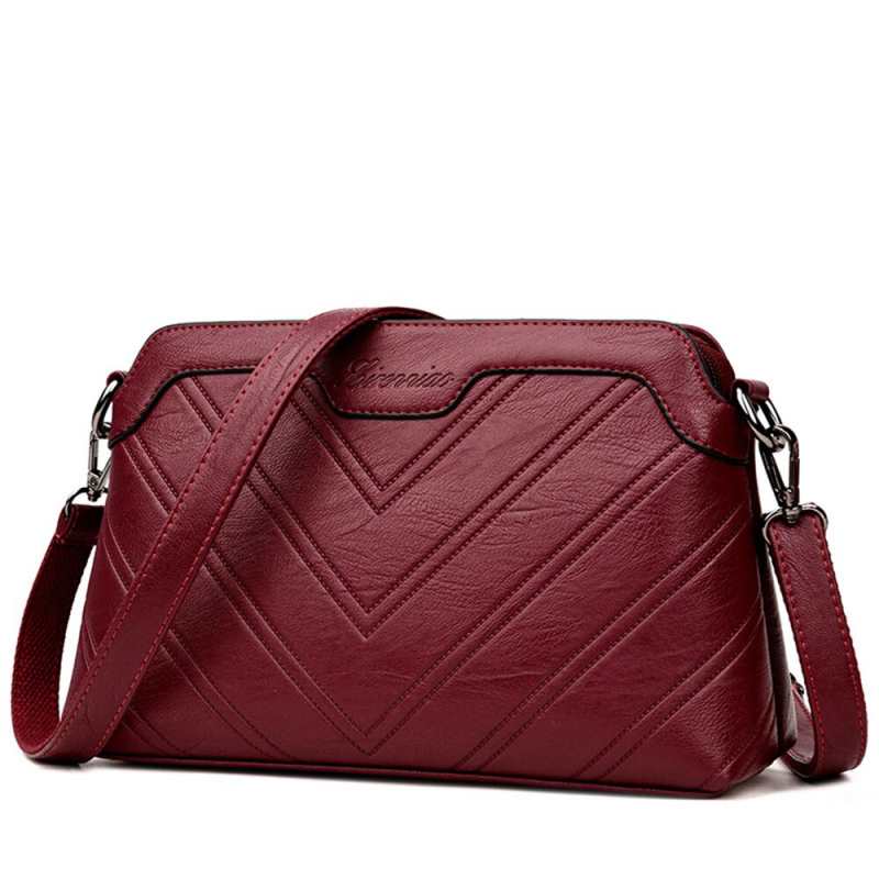 Sacs bandoulière décontractés pour femmes 2018 en cuir, sac à main femme