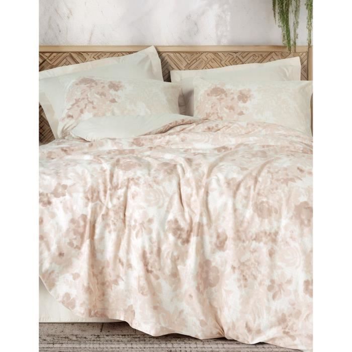 Sengesett - 1 dynetrekk 220 x 240 cm + 2 putetrekk 60 x 60 cm - 100 % forsterket bomull - Beige