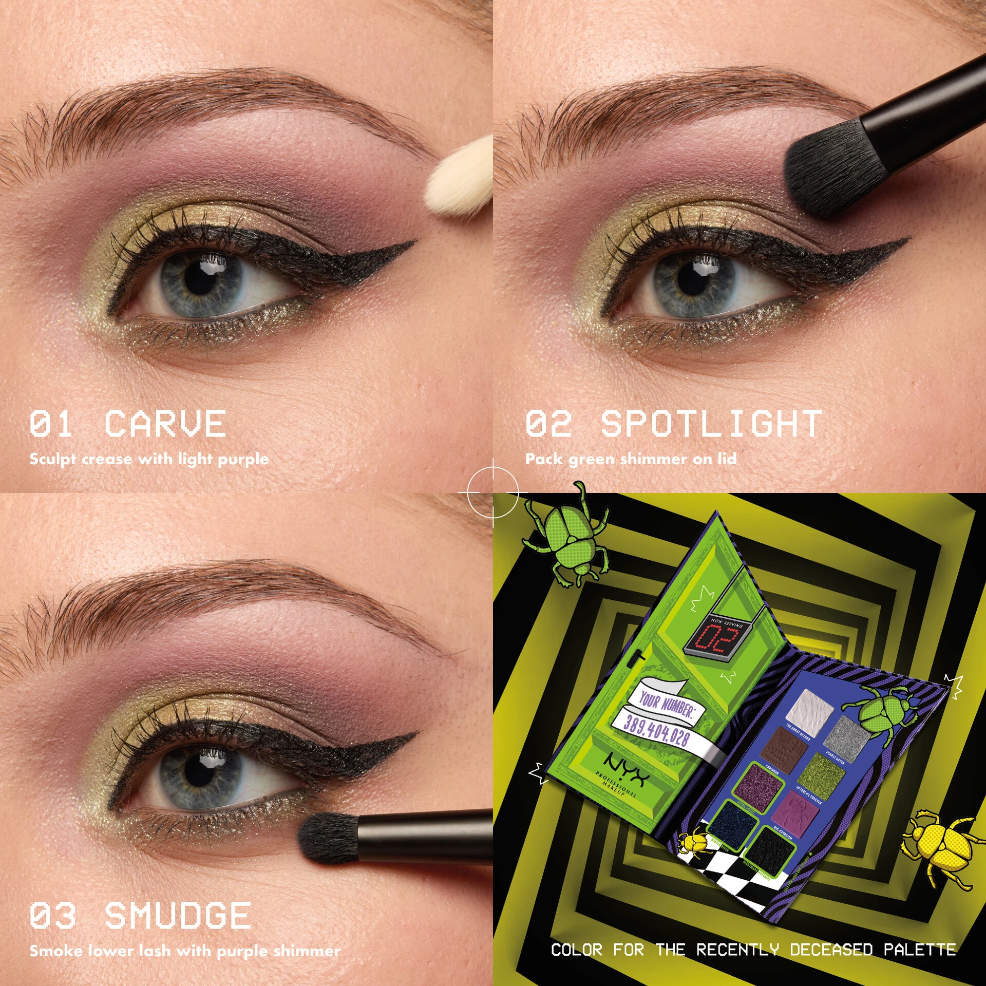 Beetlejuice szín a nemrég elhunyt 8 darabos színpalettájához - NYX Professional Makeup
