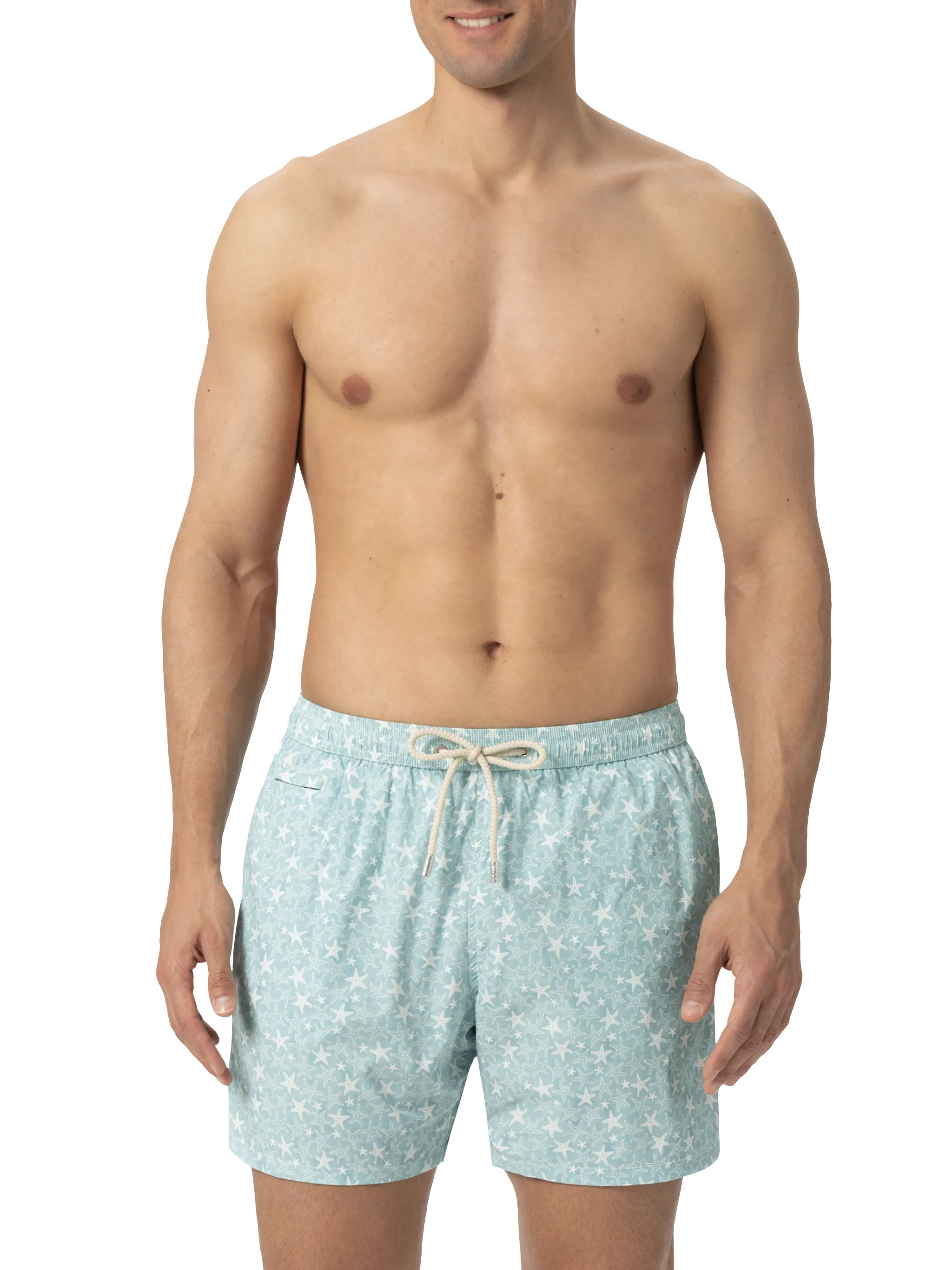 Comfortabel lichtgewicht badpak met tropische schelpenprint