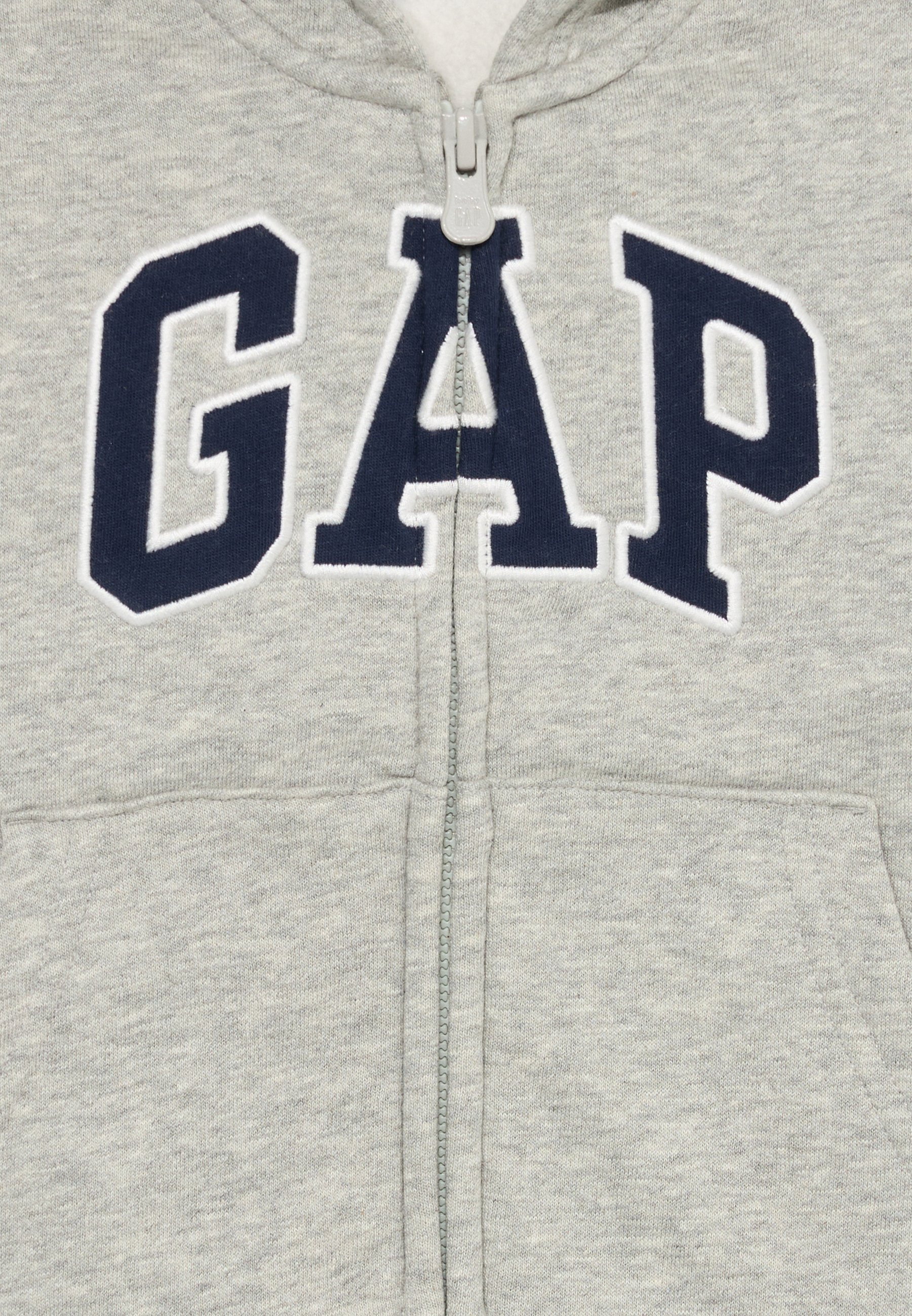 GAP BABYGAP RELAXED LOGO ZIP HOODIE - Bluza z zamkiem błyskawicznym - jasnoszara