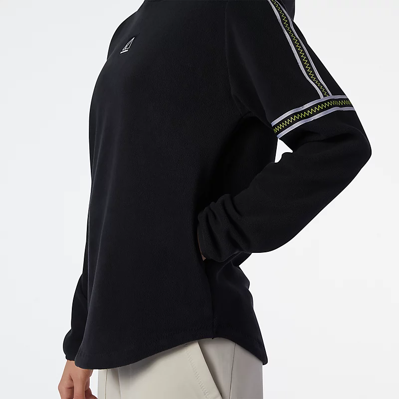 Sweat à capuche polaire tout terrain NB pour femme - NOIR