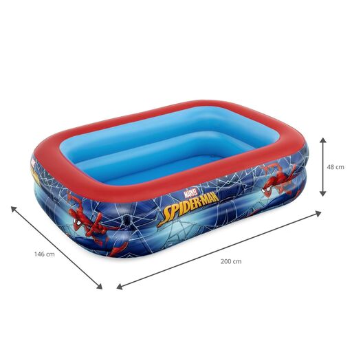 Oppustelig børnepool Bestway Spider-Man 200x146x48 cm