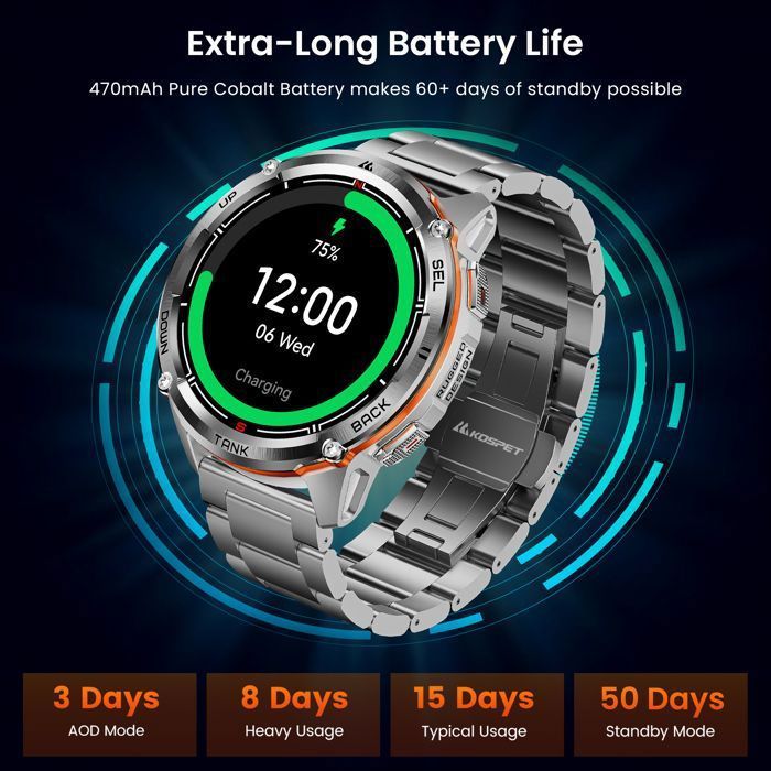 Montre Connectée homme SmartWatch Sport GPS KOSPET T3 Ultra2 1.43