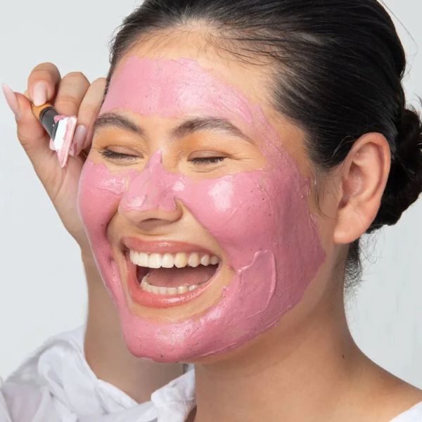 PERL Cosmetics Brit Rózsaszín Agyagmaszk és Világosító Olaj Készlet