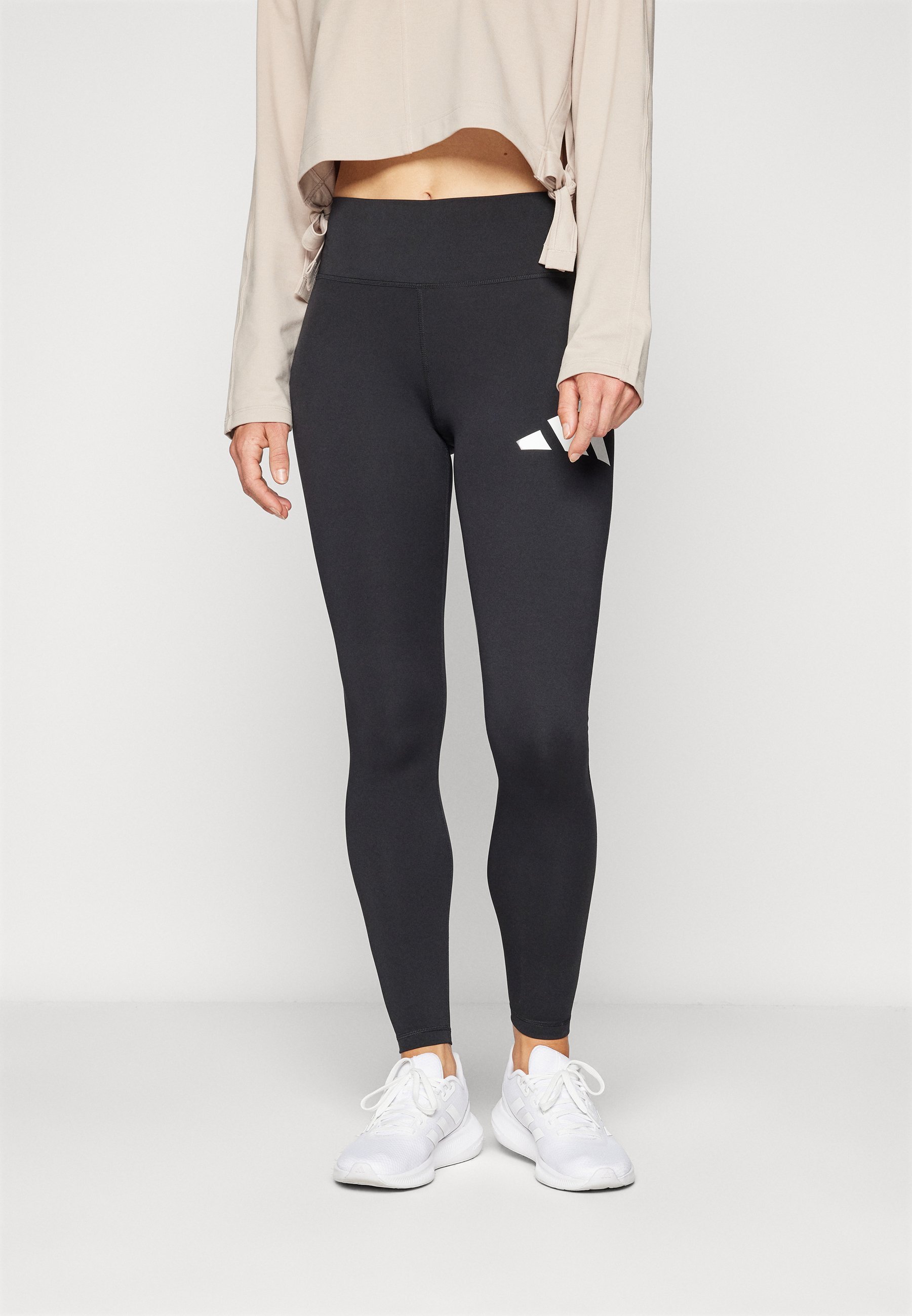 adidas Performance ESSENTIALS BIG Legging LONGUEUR - noir