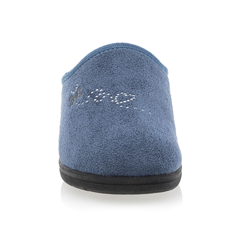 Blaue Damenpantoffeln