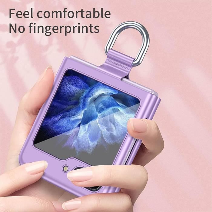 Custodia protettiva - BOOLING - per Samsung Galaxy Z Flip 5 - Rigida - Viola - Antiscivolo