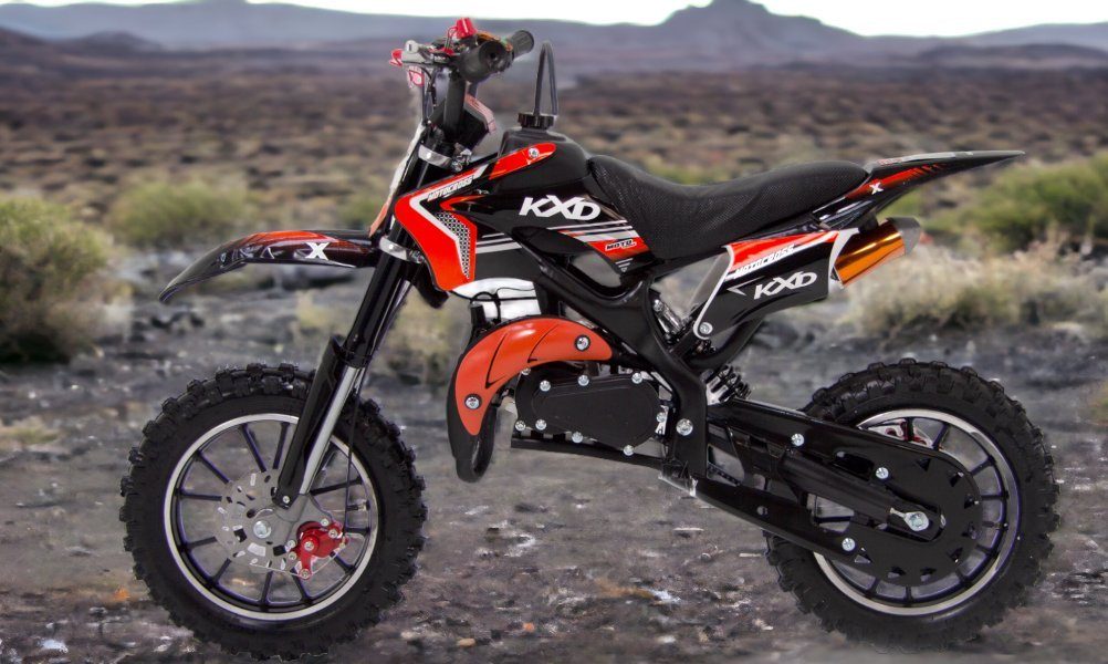 KXD Dirt Bike KXD 701 49ccm 2T Dziecięcy motocykl terenowy Dirtbike CrossBike DirtBike Pocket, 1 bieg
