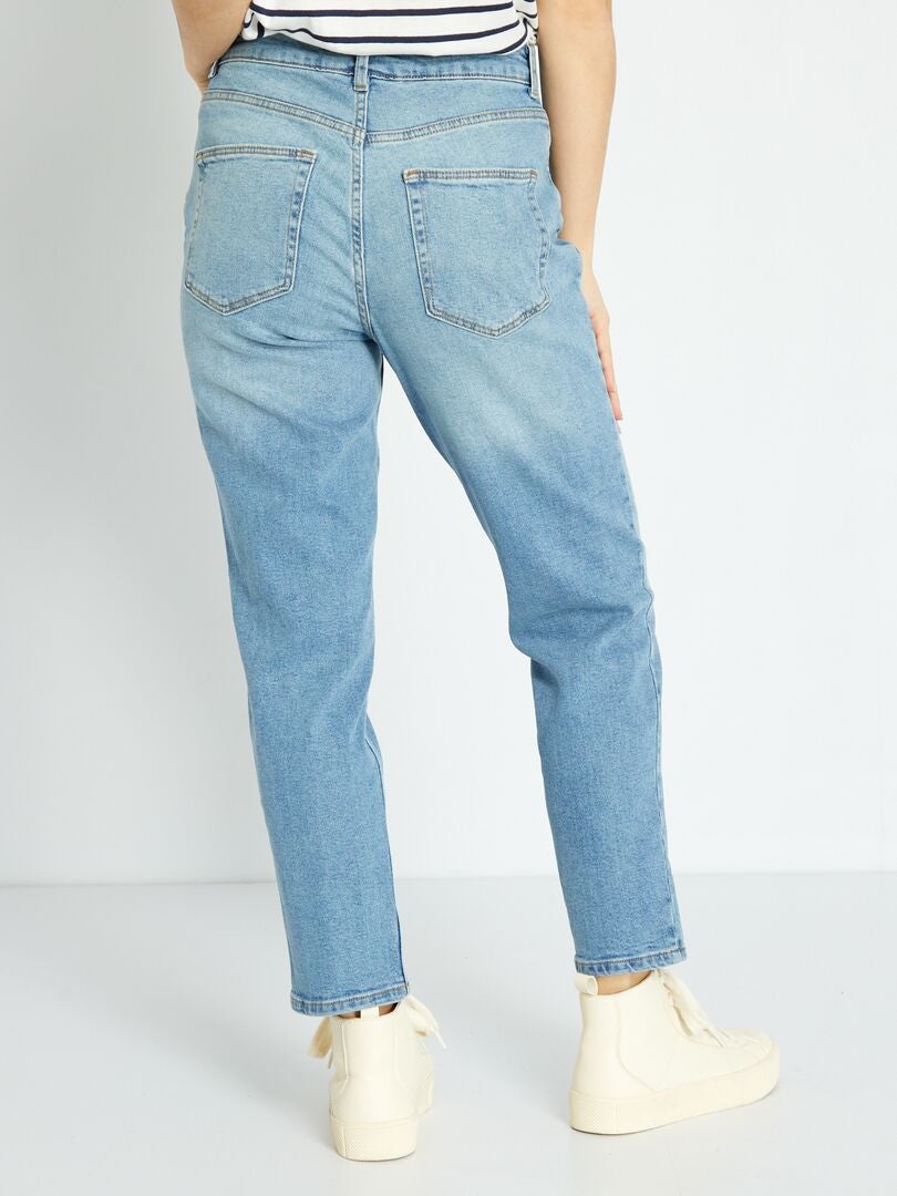 Calça jeans mom de cintura muito alta - Tamanho 34 - azul