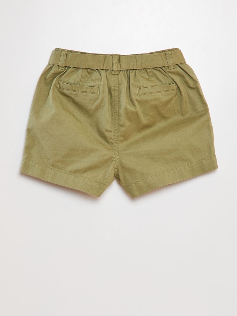 Poplin shorts - GROEN