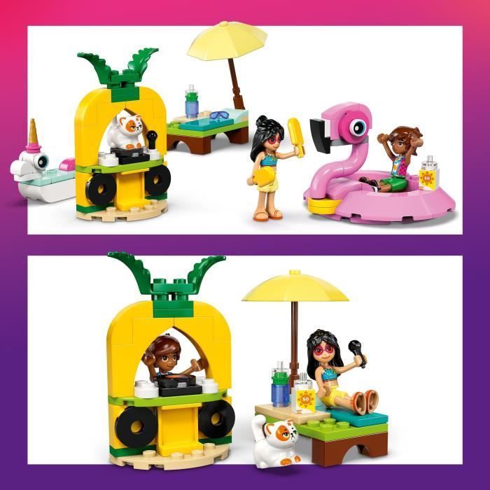 LEGO Friends 42658 Festa in piscina con unicorno e fenicottero gonfiabili - Giocattolo