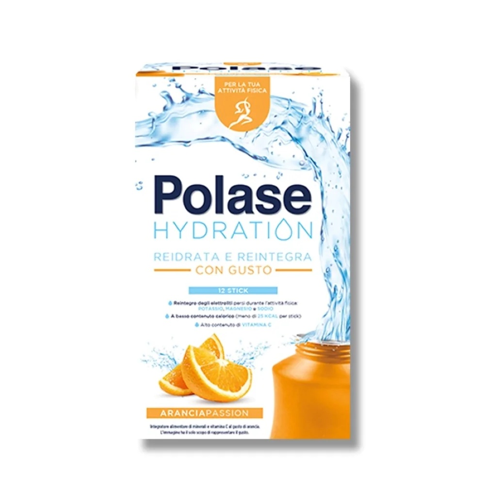 POLASE Polase Hidratación Sabor Naranja 12 sobres Complemento alimenticio energizante con magnesio y potasio