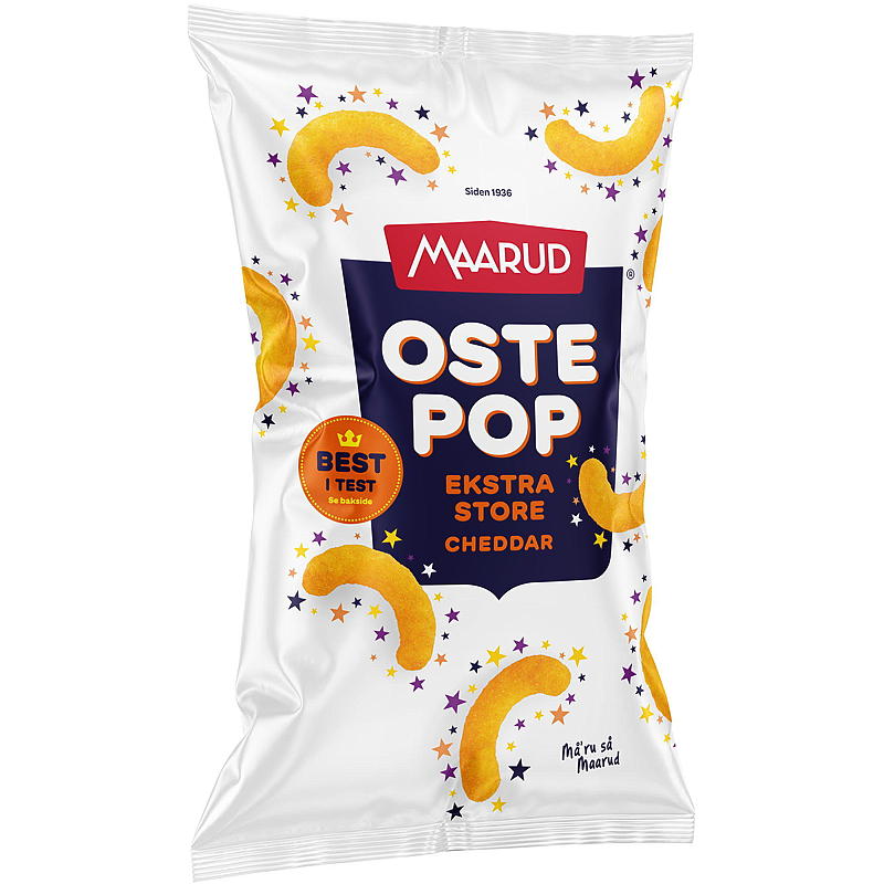 Maarud Ostpop 175 g xl äkta cheddar Maarud