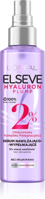 „L'Oréal Paris Elseve Hyaluron Plump“ plaukų serumas su hialurono rūgštimi