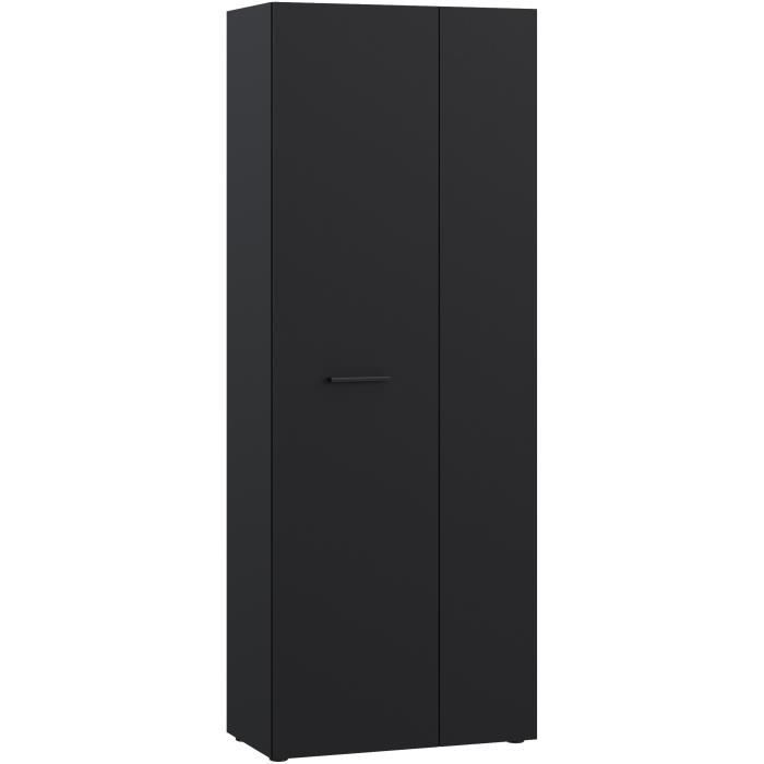 Armario de almacenamiento - Negro - Ancho 68,7 x Profundidad 36,5 x Alto 181,1 cm