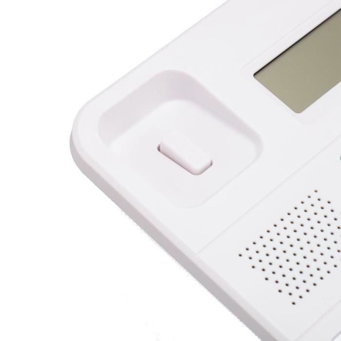 téléphone avec identification de l'appelant Téléphone fixe filaire 4 niveaux de volume et 5 telephonie telephone Blanc