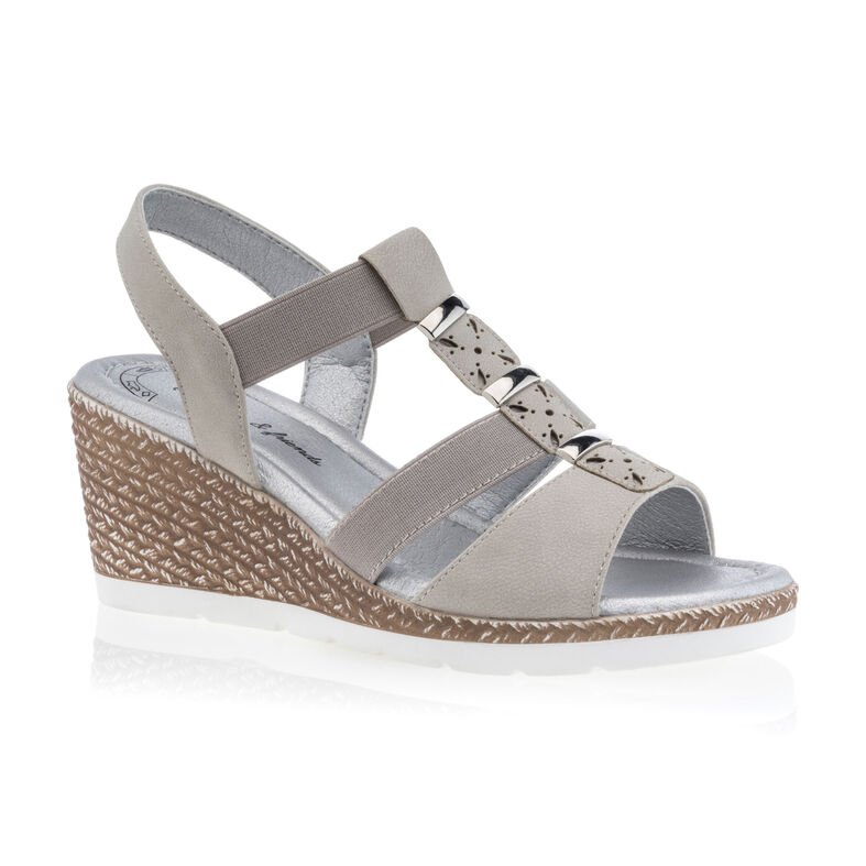 Beige sandaler / sko med åpen tå til dame