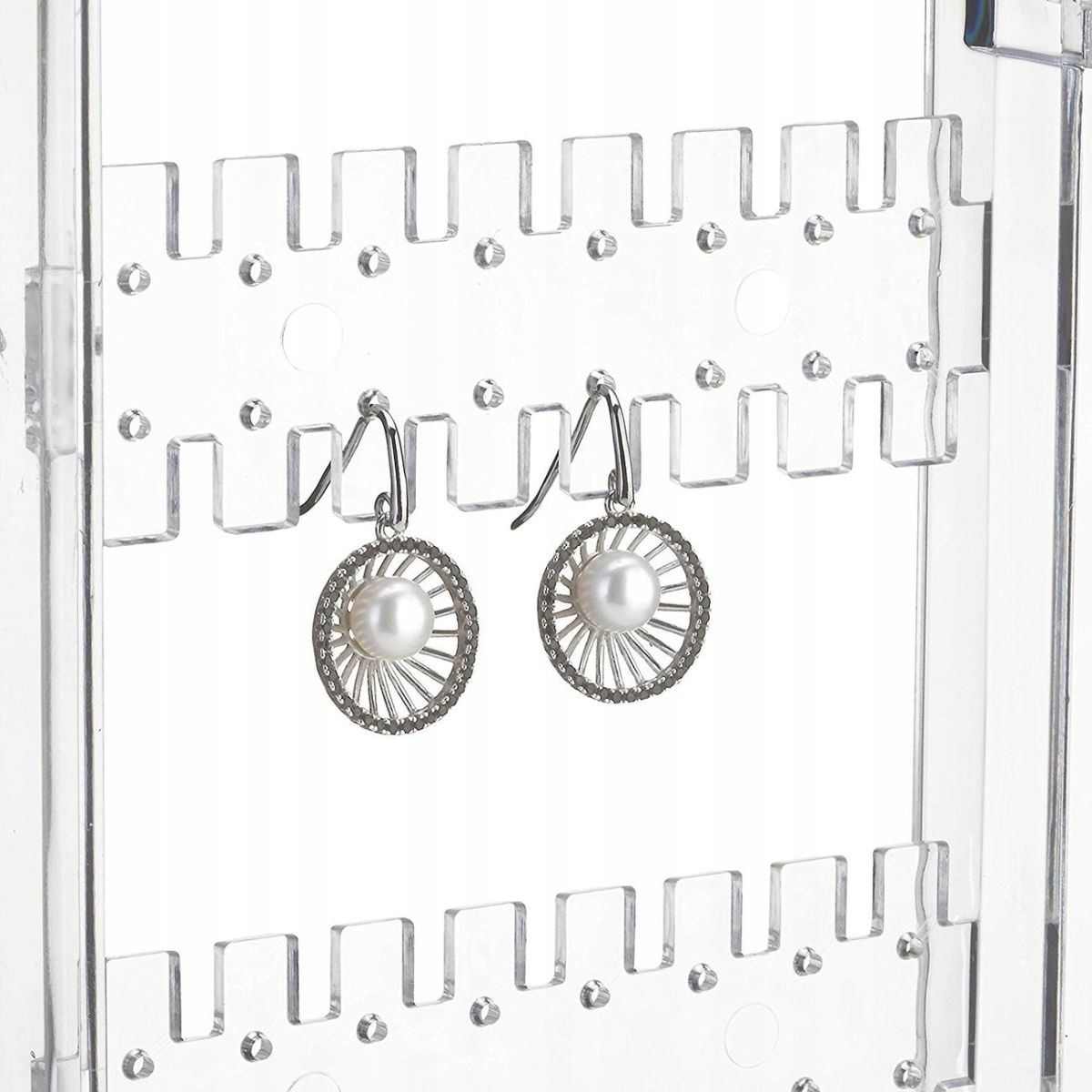 UNIQ Présentoir à bijoux pour boucles d'oreilles & colliers avec 4 côtés
