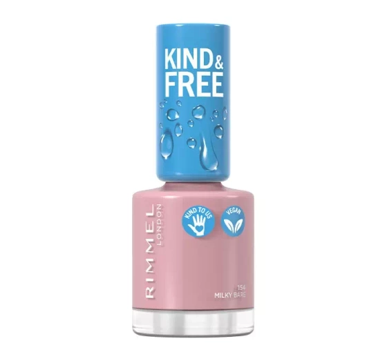 RIMMEL KIND & FREE WEGAŃSKI LAKIER DO PAZNOKCI 154 MILKY BARE 8ML