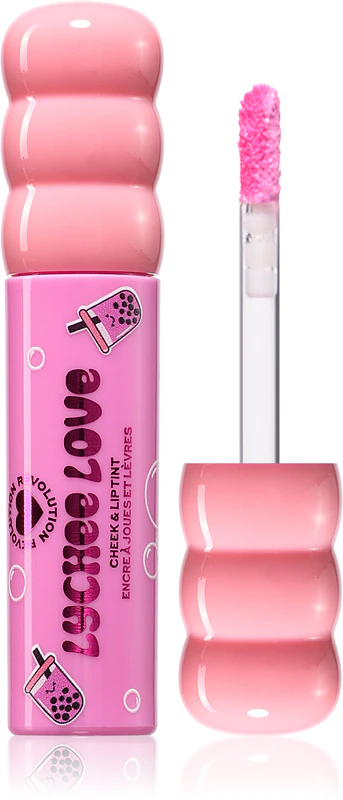Heart Revolution Bubble Tea Milky Blush & Lip é um cosmético multifuncional para lábios e bochechas.