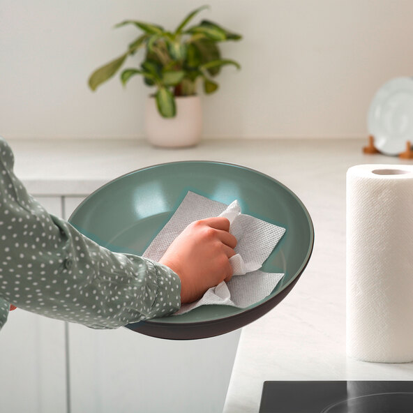 Pannen, set van 3, met vaste handvatten, pastelkleuren