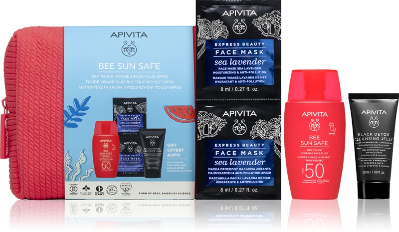 „Apivita Bee Sun Safe Dry Touch“ dovanų rinkinys nuo saulės su SPF 50