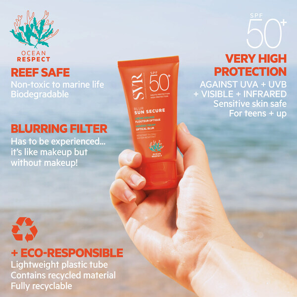 SVR SUN SECURE BLUR SPF50+ Crema solare perfezionatrice per il viso 50ml