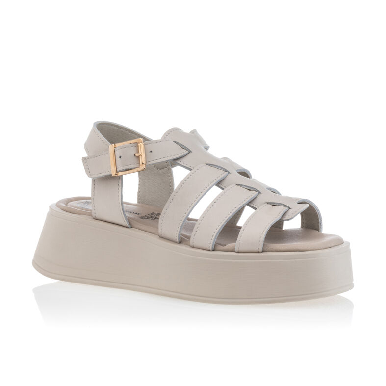 Beige sandaler / åben tå sko til kvinder