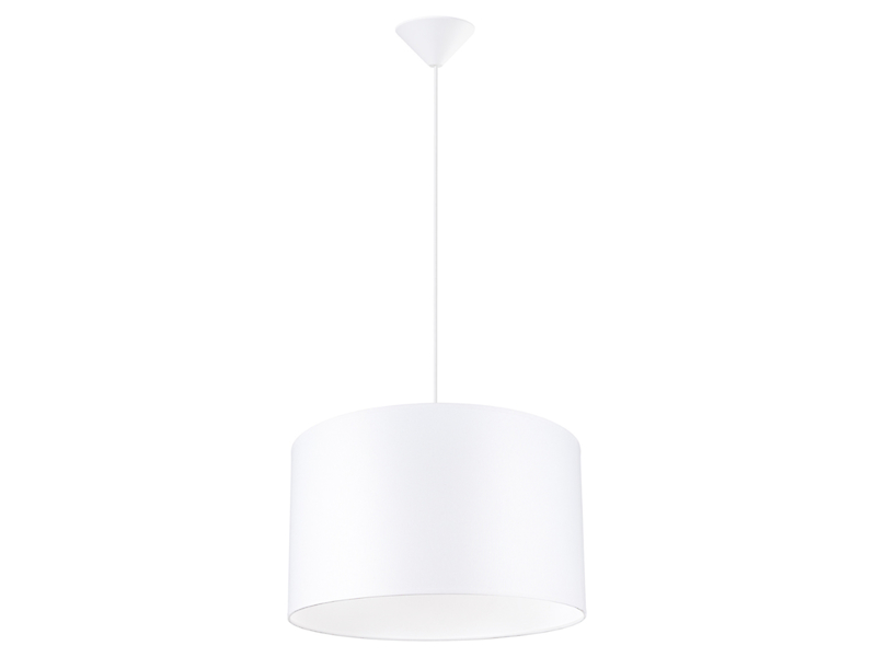 Lampa wisząca Nova 40 cm tkaninowa biała