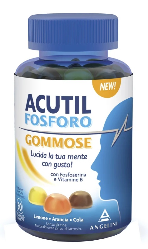 ACUTIL Acutil Fósforo 50 gomas, suplemento alimentar para a função cognitiva
