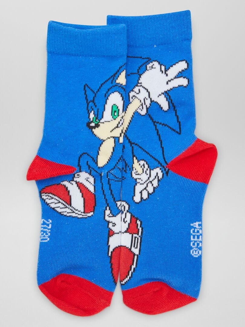 Juego de calcetines Sonic - 3 pares - AZUL