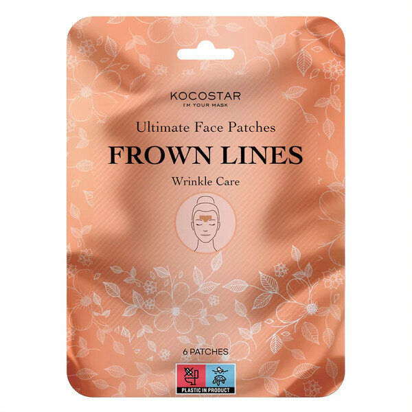 KOCOSTAR Ultimate Face Patches - Frown Lines 6 ks Noční náplasti