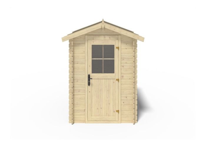 Abri de jardin en bois - 3,61m2 - 1,90x1,90m - Ep. 28mm - Couleur: naturel - DOM593