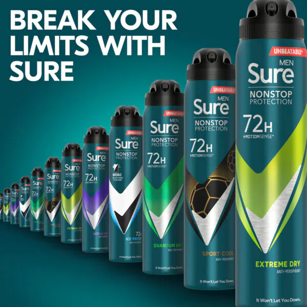 Sure Men antiperspirant aerosol Nonstop Extremedry 250ml