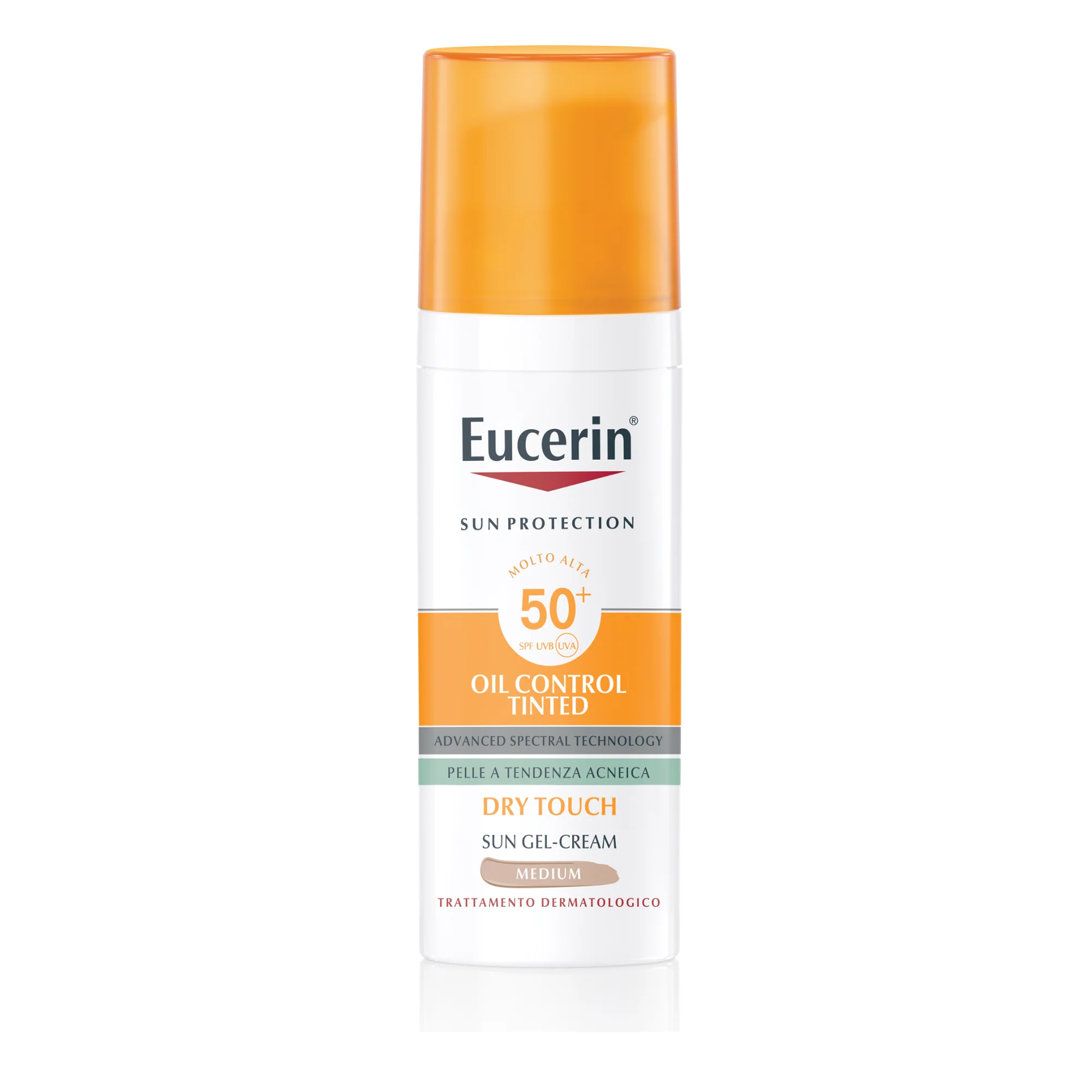 Sun Protection Oil Control Tinted Dry Touch Face Sun Gel-Creme SPF50+ - Solare viso alta prot., Crema viso colorata antimperfezioni