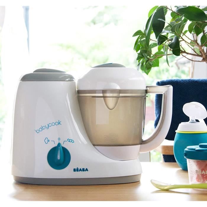 BEABA Babycook Original Robot da cucina 4 in 1 per alimenti per neonati: cottura a vapore, scongelamento e cestello di cottura.